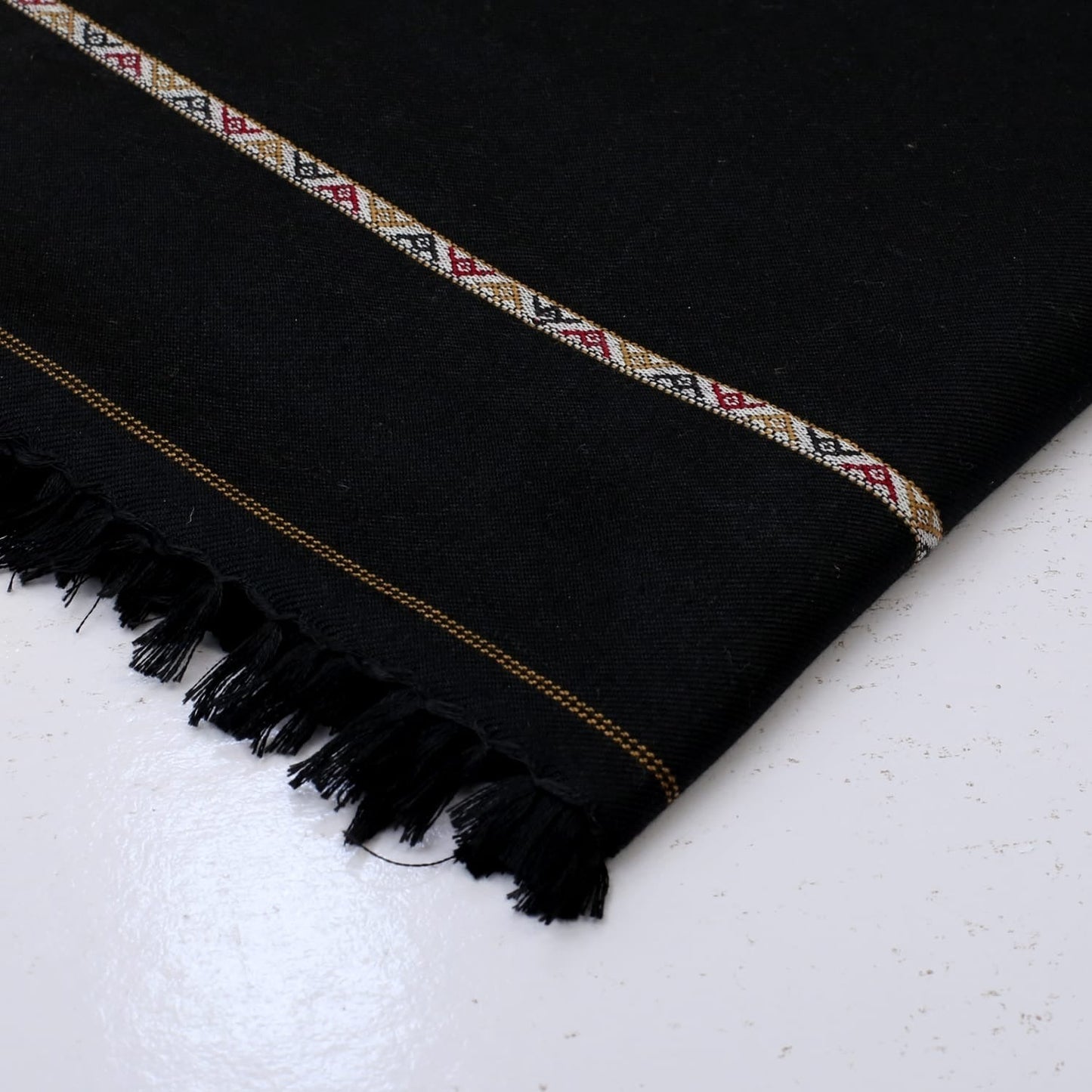 Swati Woolen Shawl Black