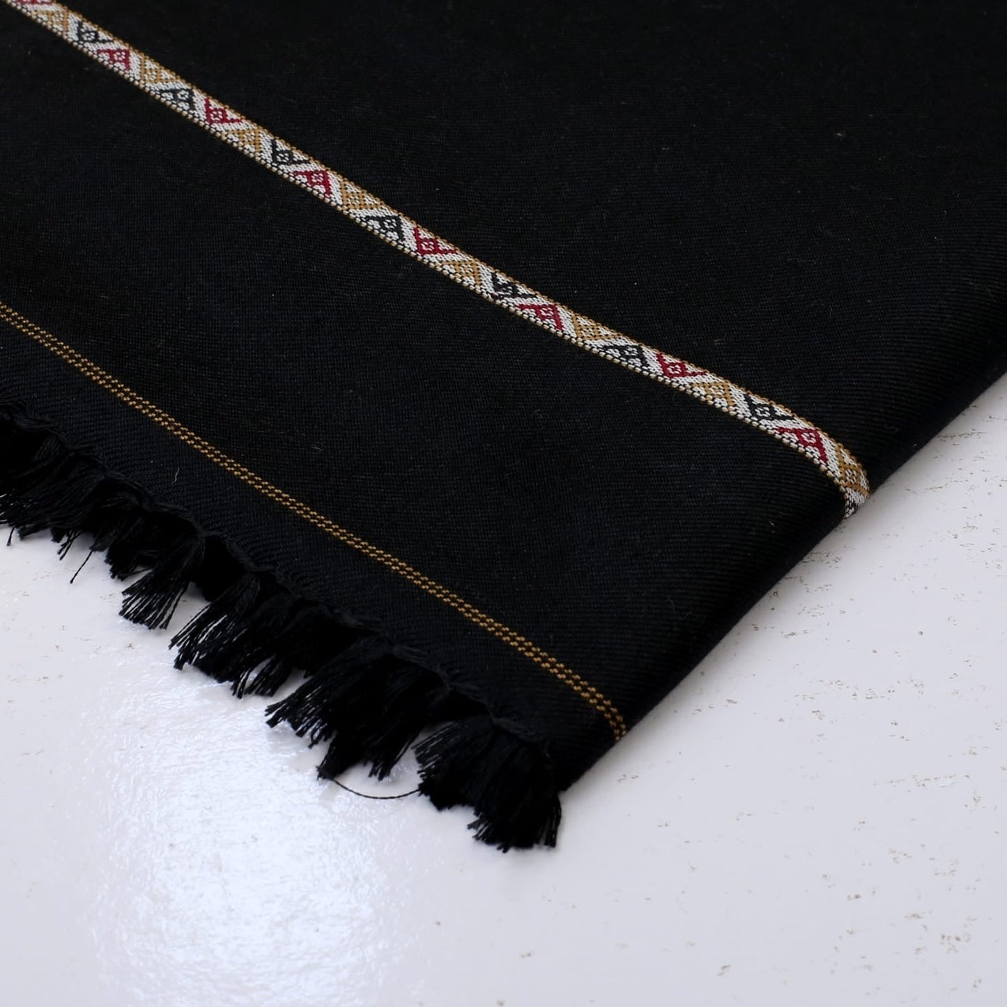 Swati Woolen Shawl Black